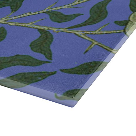 William Morris Granaatappel Blauw Kleurrijk Behang Snijplank (Hoek)