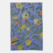 William Morris Granaatappel Blauw Kleurrijk Behang Theedoek (Verticaal)