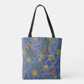 William Morris Granaatappel Blauw Kleurrijk Behang Tote Bag (Achterkant)