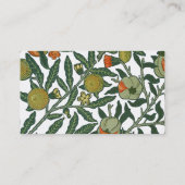 William Morris Granaatappel Blauw Kleurrijk Behang Visitekaartje (Achterkant)