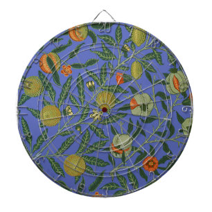 William Morris Granaatappel Blauwe Kleurrijke Beha Dartbord