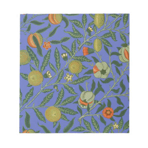 William Morris Granaatappel Blauwe Kleurrijke Beha Notitieblok