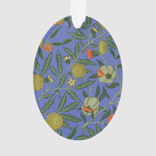 William Morris Granaatappel Blauwe Kleurrijke Beha Ornament