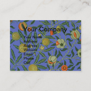 William Morris Granaatappel Blauwe Kleurrijke Beha Visitekaartje