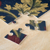 William Morris Granaatappel Bloemig Navy Patroon Legpuzzel (Zijkant)