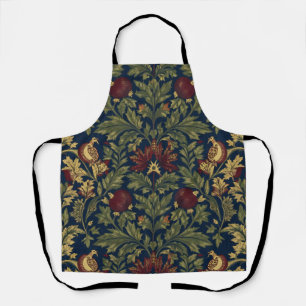 William Morris Granaatappel Bloemig Navy Patroon Schort