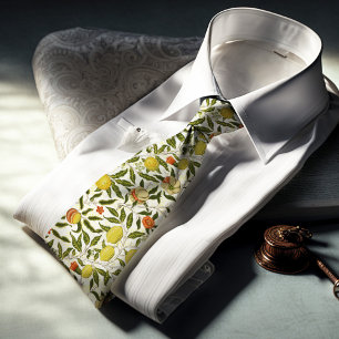 William Morris Granaatappel Citroenen Gele Vruchte Stropdas