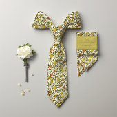 William Morris Granaatappel Citroenen Gele Vruchte Stropdas