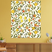 William Morris Granaatappel Citroenen Patroon Canvas Afdruk (Insitu (Woonkamer))