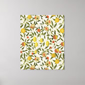 William Morris Granaatappel Citroenen Patroon Canvas Afdruk (Voorkant)