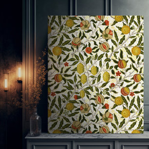 William Morris Granaatappel Citroenen  Patroon Canvas Afdruk