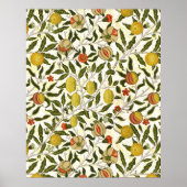 William Morris Granaatappel Citroenen Patroon Poster (Voorkant)