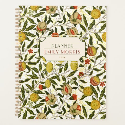 William Morris granaatappel citroenen vruchten pat Planner (Voorkant)
