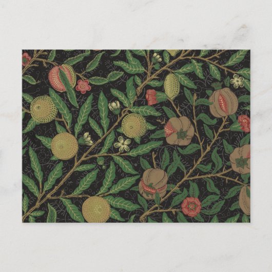 William Morris Granaatappel Classic Fruit Briefkaart (Voorkant)