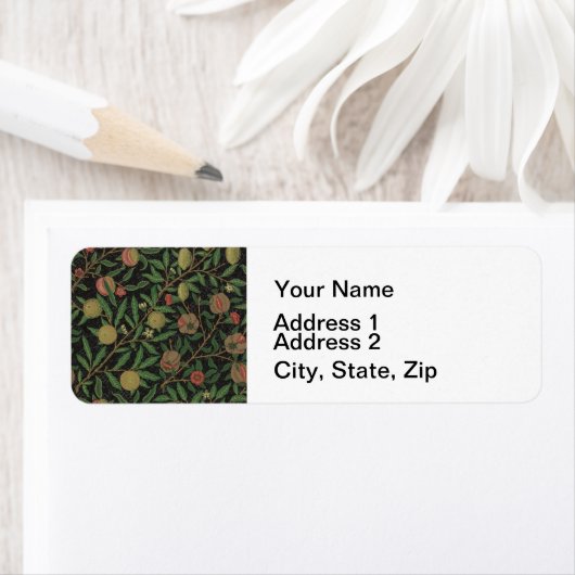 William Morris Granaatappel Classic Fruit Etiket (Insitu)