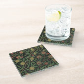 William Morris Granaatappel Classic Fruit Glazen Onderzetter (Schuin)