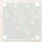 William Morris Granaatappel Classic Fruit Glazen Onderzetter (Achterkant)