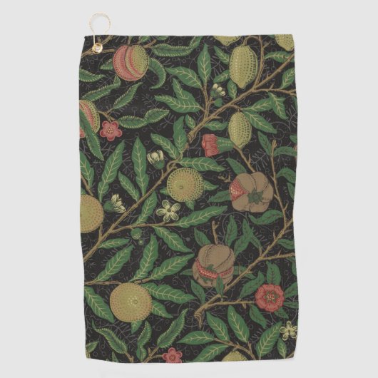 William Morris Granaatappel Classic Fruit Golfhanddoek (Voorkant)