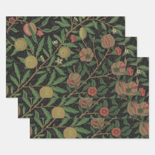 William Morris Granaatappel Classic Fruit Inpakpapier Vel (Set)