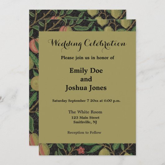 William Morris Granaatappel Classic Fruit Kaart (Voorkant / Achterkant)