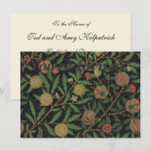 William Morris Granaatappel Classic Fruit Kaart (Voorkant / Achterkant)