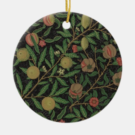 William Morris Granaatappel Classic Fruit Keramisch Ornament (Voorkant)