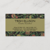 William Morris Granaatappel Classic Fruit Visitekaartje (Achterkant)