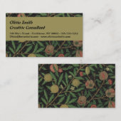 William Morris Granaatappel Classic Fruit Visitekaartje (Voorkant / Achterkant)