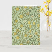 William Morris Granaatappel Fruit Design Kaart (Gele Bloem)