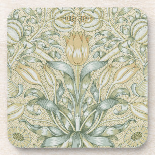 William Morris Granaatappel Patroon Antiek Lelie Bier Onderzetter