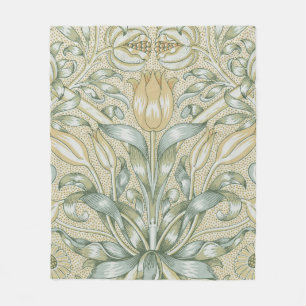 William Morris Granaatappel Patroon Antiek Lelie Fleece Deken
