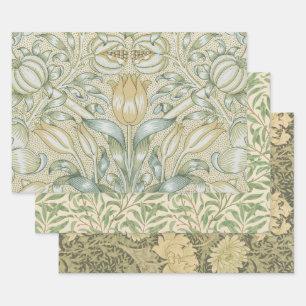 William Morris Granaatappel Patroon Antiek Lelie Inpakpapier Vel