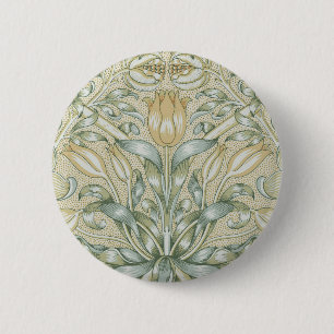 William Morris Granaatappel Patroon Antiek Lelie Ronde Button 5,7 Cm