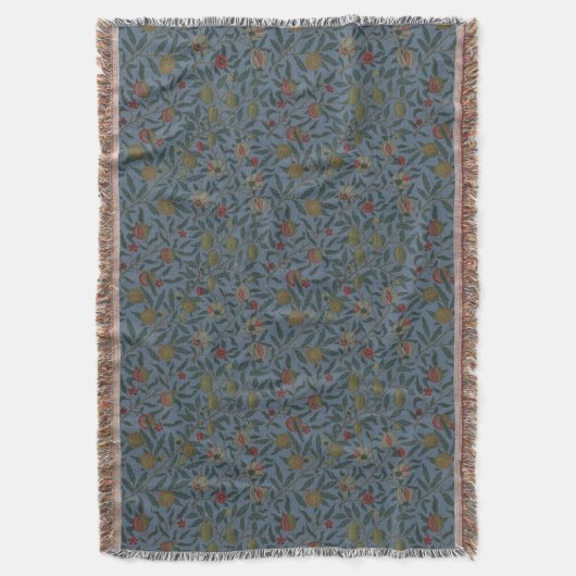 William Morris Granaatappel Pattern Deken (Voorkant Verticaal)