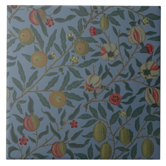 William Morris  Granaatappel Pattern Tegeltje (Voorkant)