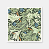William Morris - Granville, blauw en groen groot Servet (Voorkant)
