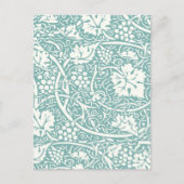 William Morris Grape Pattern Blauwgroen Turquoise Briefkaart (Voorkant)
