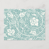 William Morris Grape Pattern Blauwgroen Turquoise Briefkaart (Voorkant)