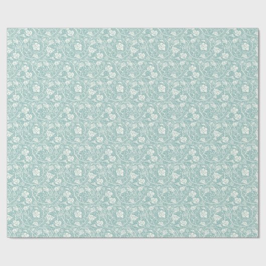 William Morris Grape Pattern Blauwgroen Turquoise Cadeaupapier (Vlak)