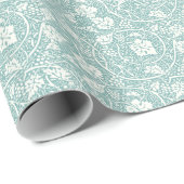 William Morris Grape Pattern Blauwgroen Turquoise Cadeaupapier (Rol Hoek)