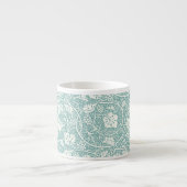 William Morris Grape Pattern Blauwgroen Turquoise Espresso Kop (Voorkant)