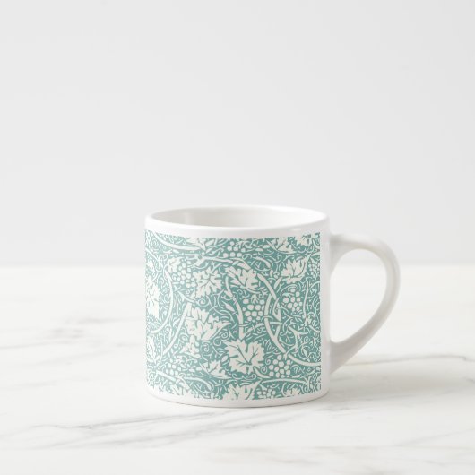 William Morris Grape Pattern Blauwgroen Turquoise Espresso Kop (Rechts)