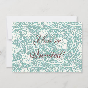 William Morris Grape Pattern Blauwgroen Turquoise Kaart