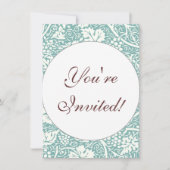 William Morris Grape Pattern Blauwgroen Turquoise Kaart (Voorkant)