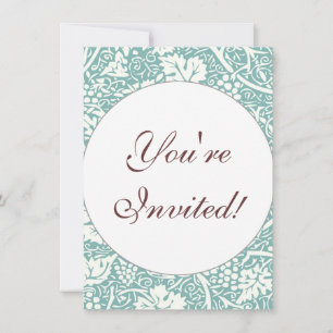 William Morris Grape Pattern Blauwgroen Turquoise Kaart