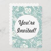 William Morris Grape Pattern Blauwgroen Turquoise Kaart (Voorkant / Achterkant)