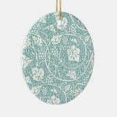 William Morris Grape Pattern Blauwgroen Turquoise Keramisch Ornament (Rechts)