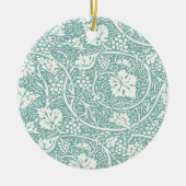 William Morris Grape Pattern Blauwgroen Turquoise Keramisch Ornament (Voorkant)