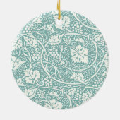 William Morris Grape Pattern Blauwgroen Turquoise Keramisch Ornament (Achterkant)