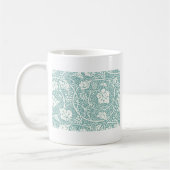 William Morris Grape Pattern Blauwgroen Turquoise Koffiemok (Links)
